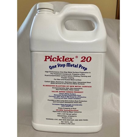 Picklex® 20 One Step Metal Prep. Metal Surface Preparation for Long term Indoor Rust Protection, Welding & Painting/Top coating 1gal PIC 101